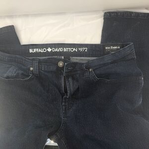 Buffalo David Bitton Jeans Evan-x 34x30 Slim Straight Stretch Dark Blue EUC